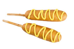 corn-dogs-mustard-two-isolated-white-topped-74741181